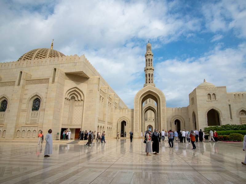 Sultan Qaboos Grand Mosque in Muscat, Oman